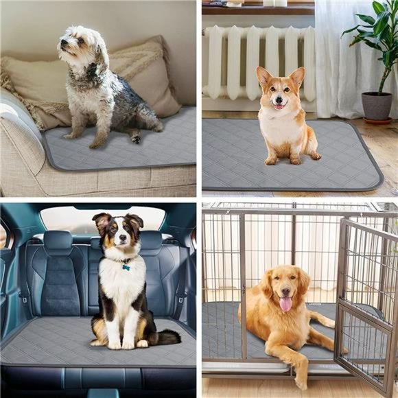 2 Pack Reusable Puppy Pee Pad with Waterproof Bottom, Non Slip Dog Training Pads - Picture 2 of 6